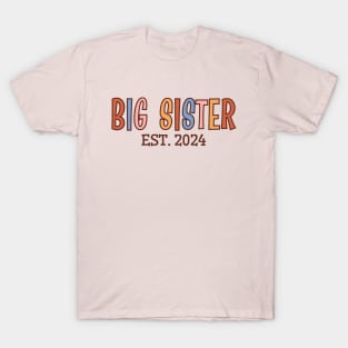 Big Sister Est 2024, Pregnancy Baby Announcement T-Shirt